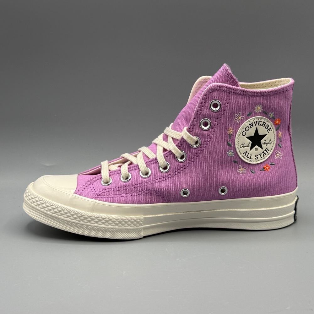 Converse Chuck 70 Women's 9.5 Hi Top Sneakers Pink Little Flowers A11561F - Picture 14 of 14